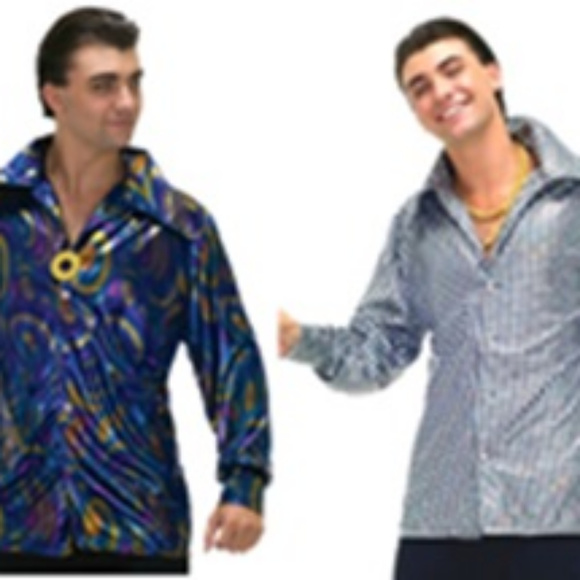 MENS the look of disco shirt in haze/silver new - Picture 5 of 5